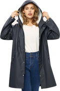 Rain Jackets for Women Waterproof Long Hooded Raincoat - Waterproof