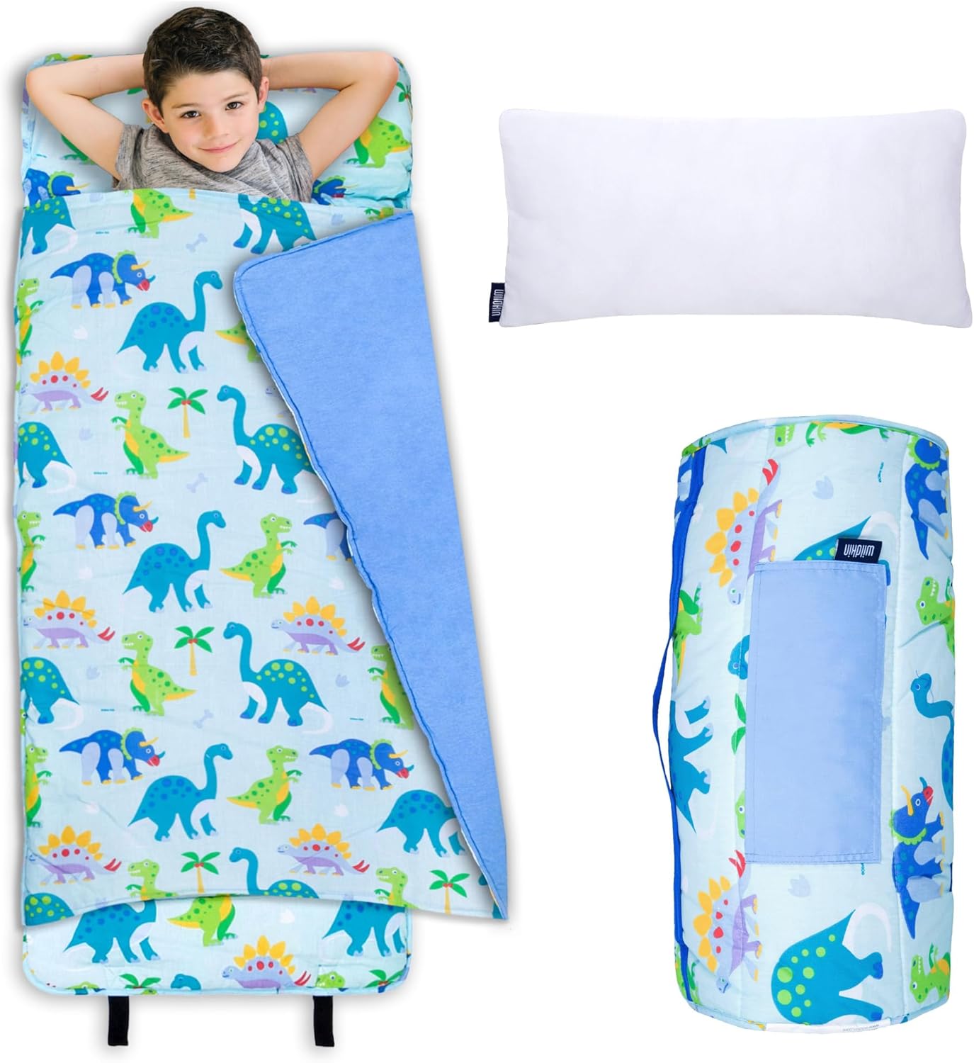 Wildkin Kids Original Nap Mat - Cozy Dinosaur Land Sleep Mat