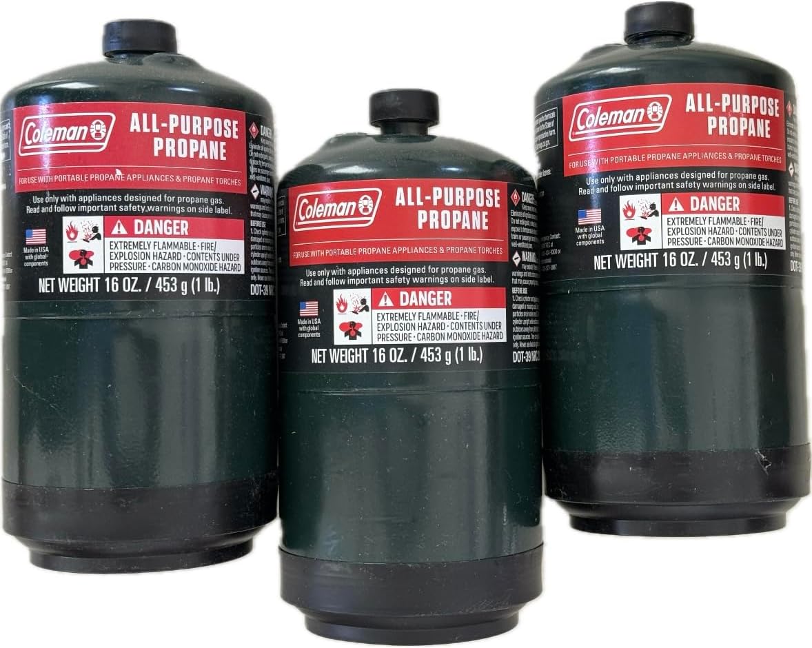 Portable Propane Replacement Fuel Cylinders for Outdoor Cooking