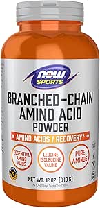 NOW Sports Nutrition BCAA Powder for Muscle Recovery and Growth