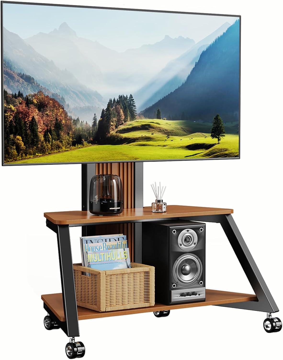 Heavy Duty Mobile TV Stand with Wheels for 32-85 Inch TVs