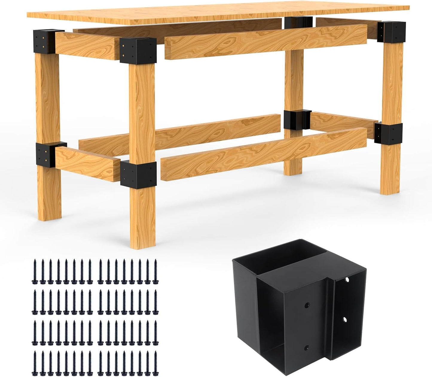 Heavy Duty Workbench Bracket Kit for Custom Workbench Projects