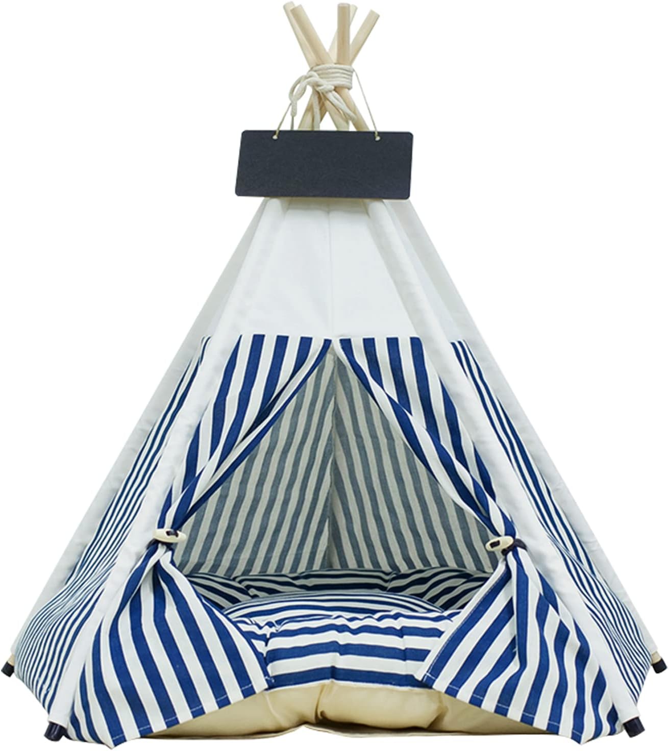 Cozy Pet Teepee with Plush Cushion | Indoor Outdoor Dog House