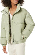 Women's Relaxed-Fit Mock-Neck Short Puffer Jacket - Lightweight Warmth