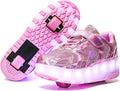Nsasy Kids Roller Shoes with Wheels and LED Lights - Fun Convertible