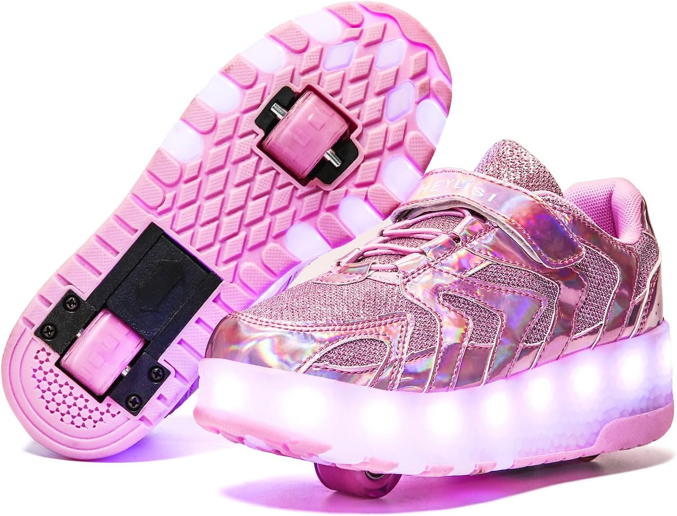 Nsasy Kids Roller Shoes with LED Lights for Fun and Style