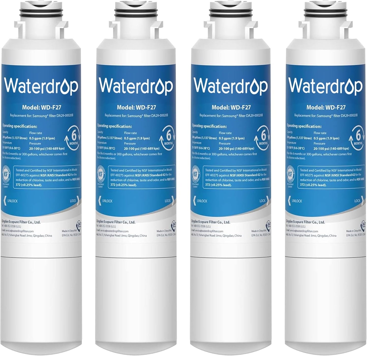 Waterdrop DA29-00020B Replacement Water Filter for Samsung Models