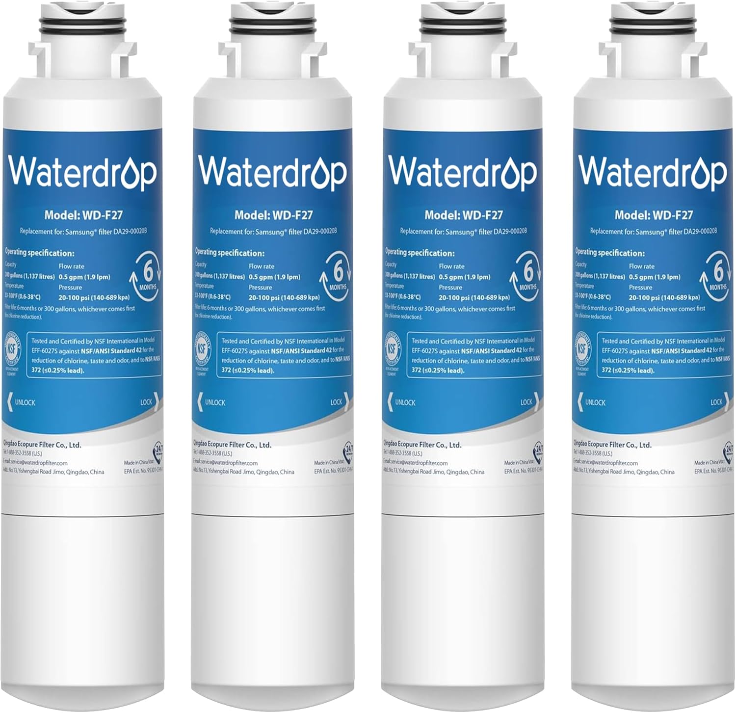Waterdrop DA29-00020B Replacement Water Filter for Samsung Models