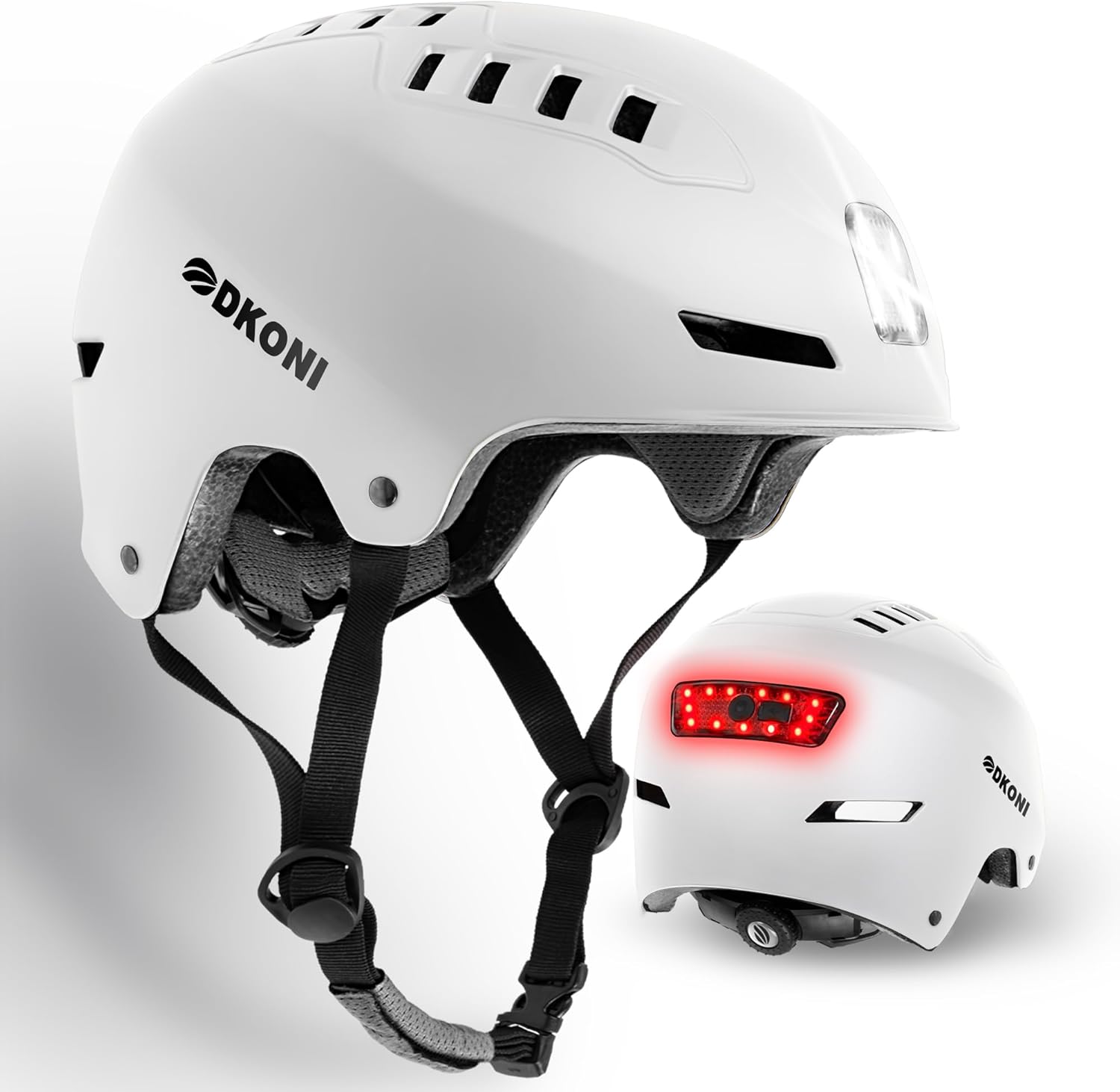 Bike Helmet with LED Lights for Safe Commuting and Cycling