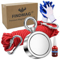 FINDMAG 1000 LBS Fishing Magnet Double Sided Strong Magnet - Heavy