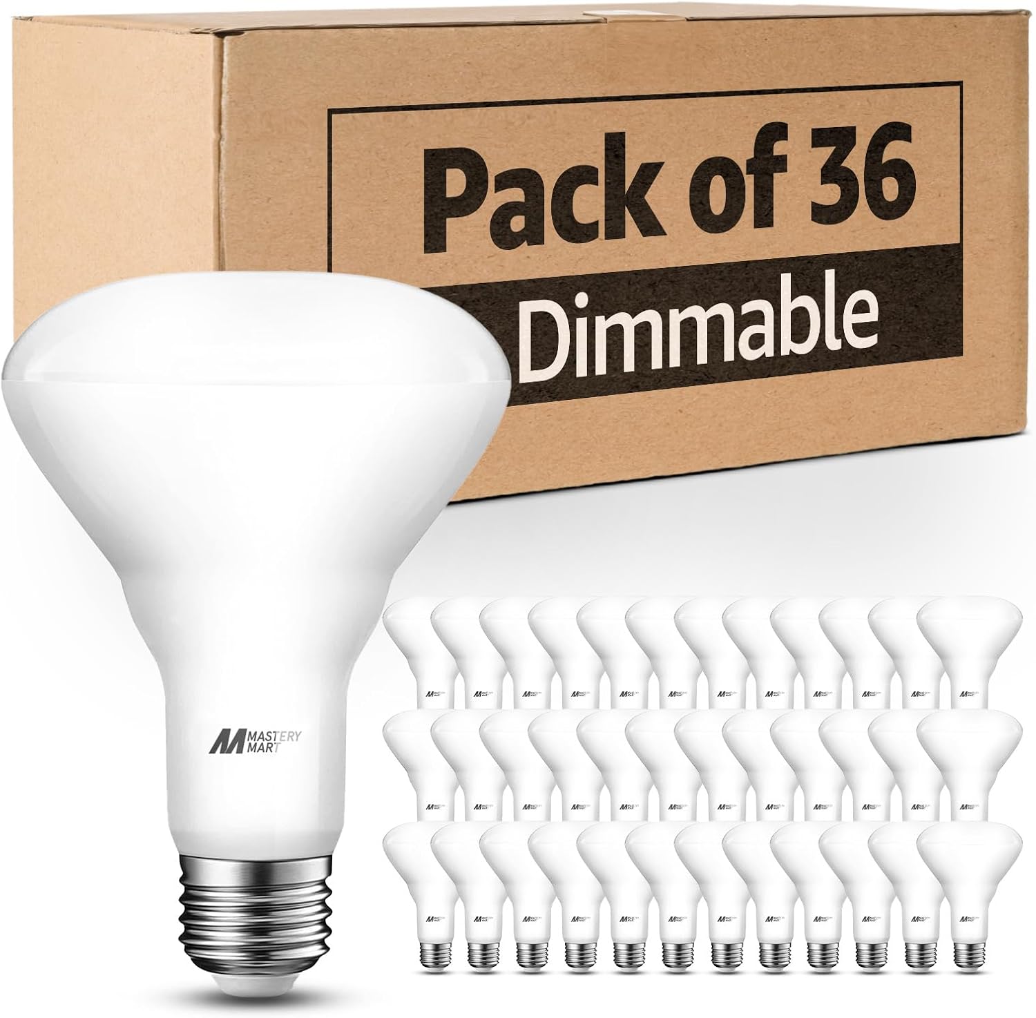 BR30 LED Bulbs 36 Pack, 65W Equivalent, Dimmable & Flicker-Free