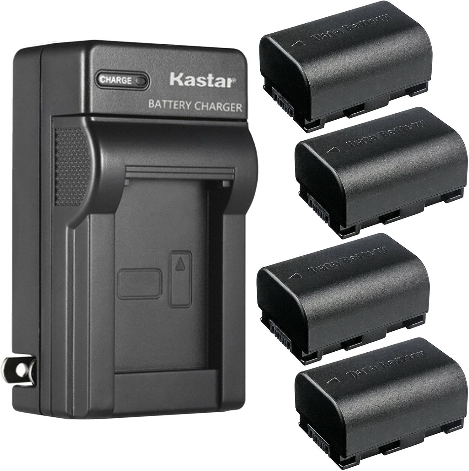 Kastar 4-Pack Battery and AC Wall Charger for JVC Cameras