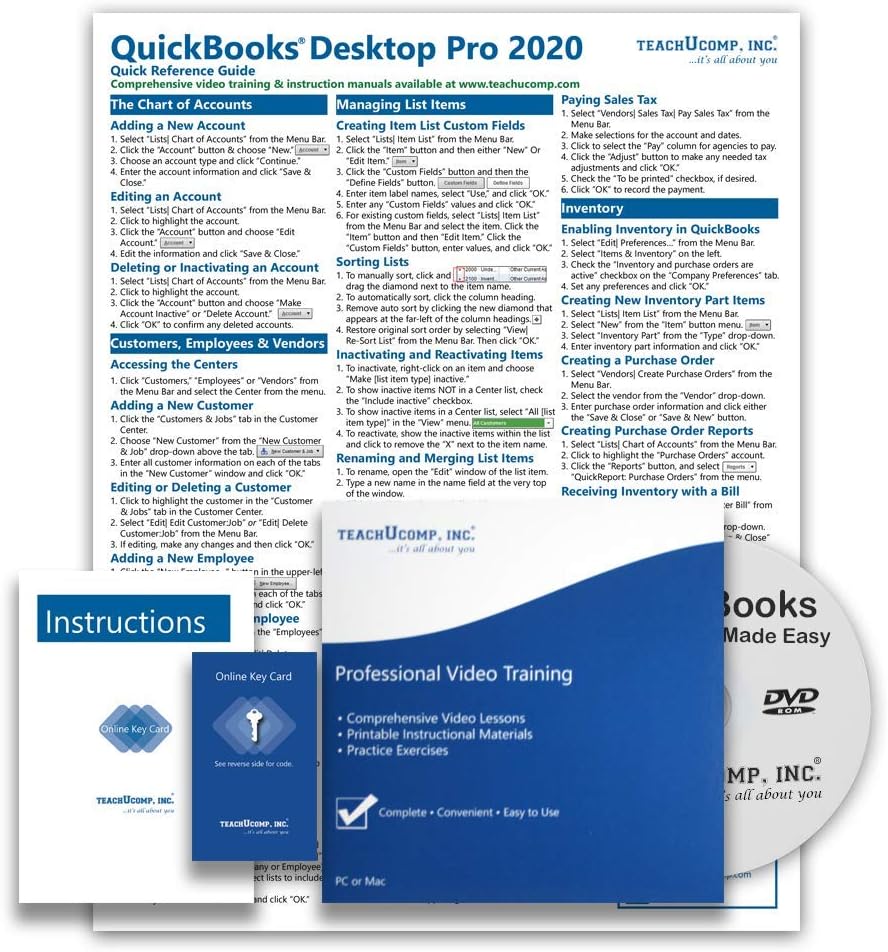 Comprehensive Video Training Course for QuickBooks Desktop Pro