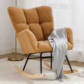 Nursery Rocking Chair Teddy Upholstered Glider - Cozy Nursery Rocker