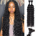 Human Braiding Hair Water Wave Bulk 20in - Full Natural Braids