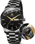 OLEVS Stainless Steel Men's Watch - Luminous & Waterproof!