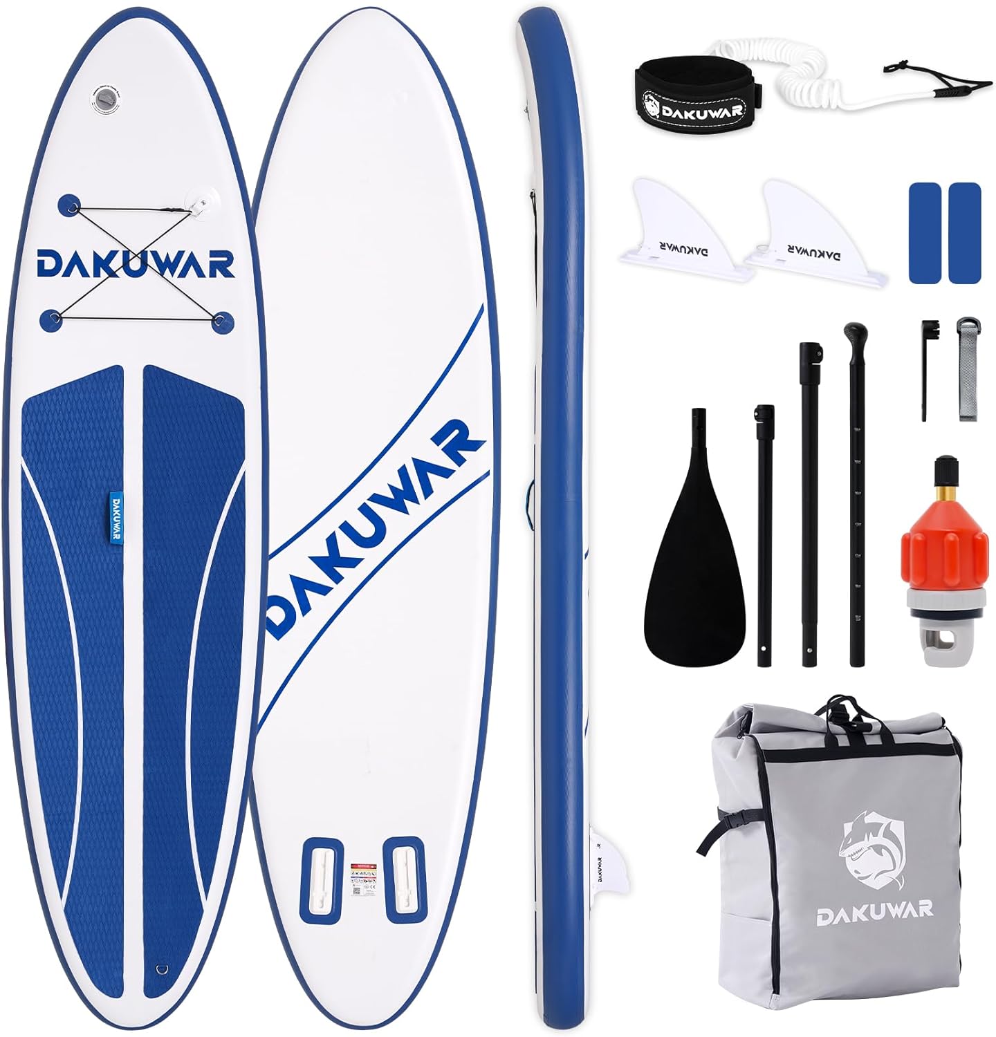 DAKUWAR Inflatable Paddle Board 10ft 6in' for All Skill Levels