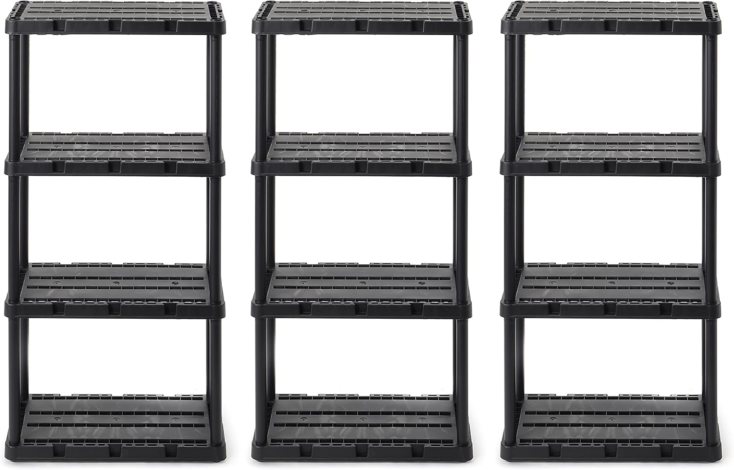 Gracious Living 3 Pack Light Duty Storage Shelves for Home Use