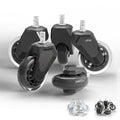 Replacement Office Chair Wheels for Carpet, Wood & Tile - Quiet Glide