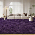 Fluffy Purple Rugs for Living Room Bedroom by FinRec Home