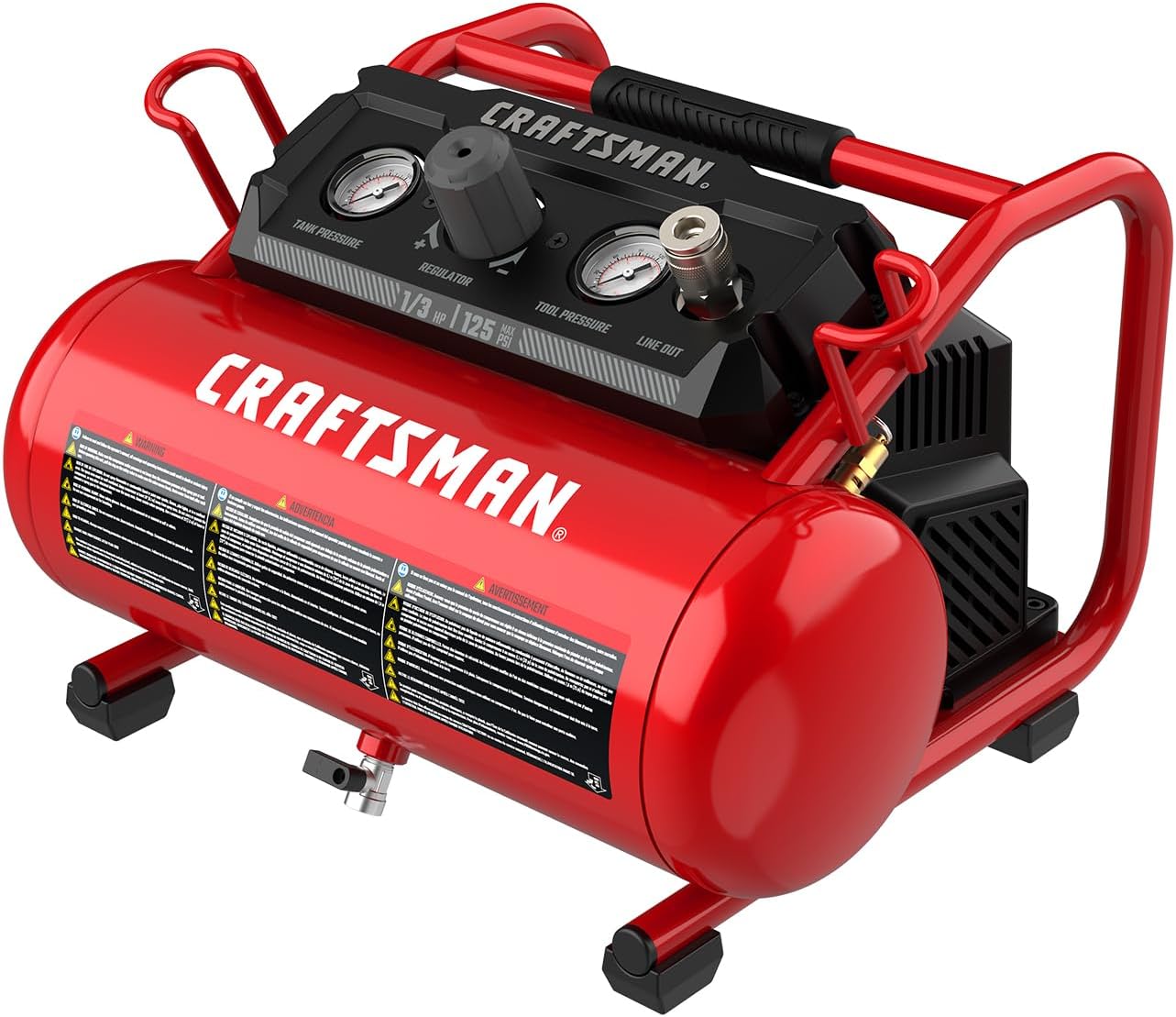 CRAFTSMAN 2 Gal Air Compressor | Portable & Powerful Up to 125 PSI
