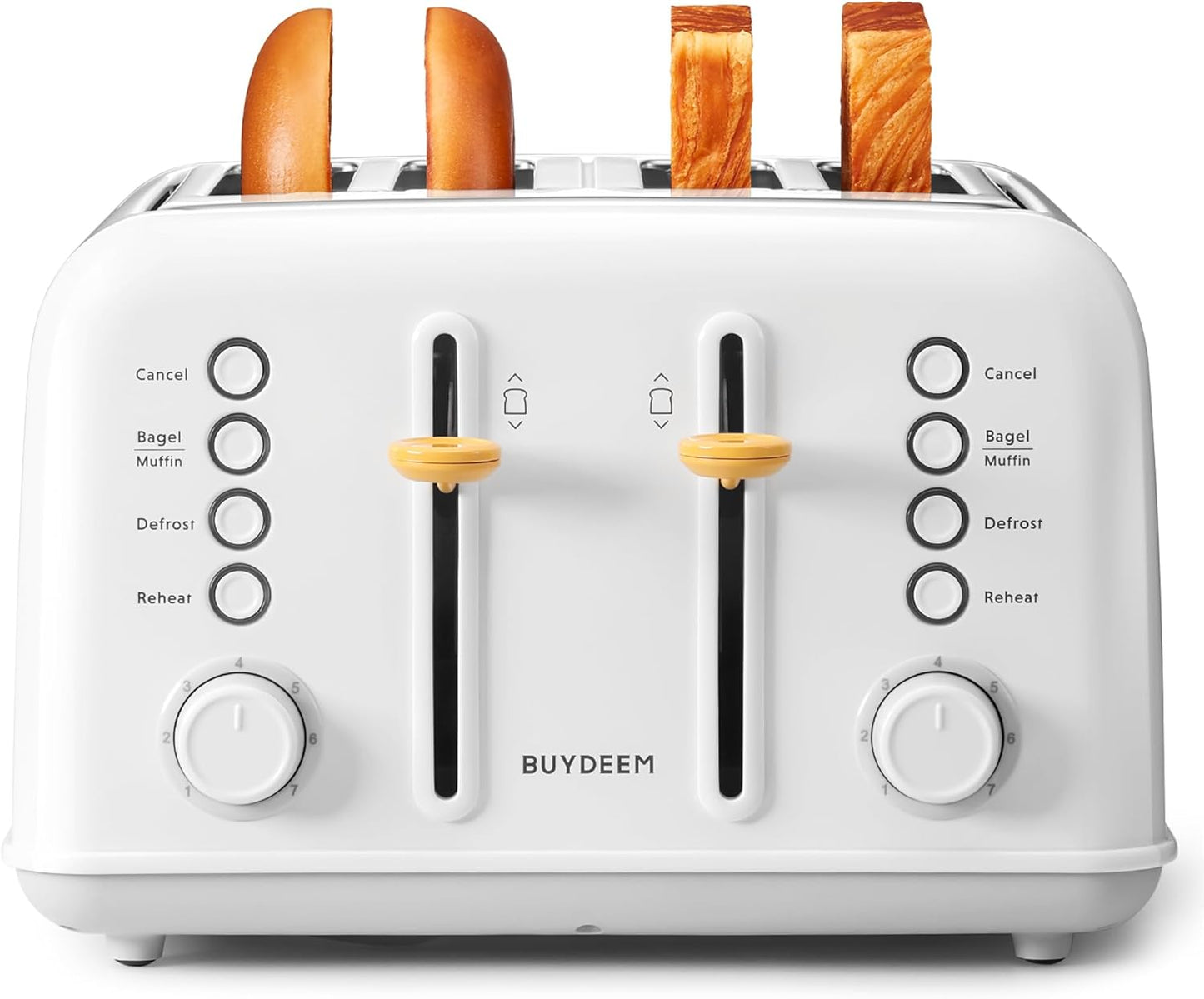 BUYDEEM DT640 4-Slice Toaster with Extra Wide Slots and More