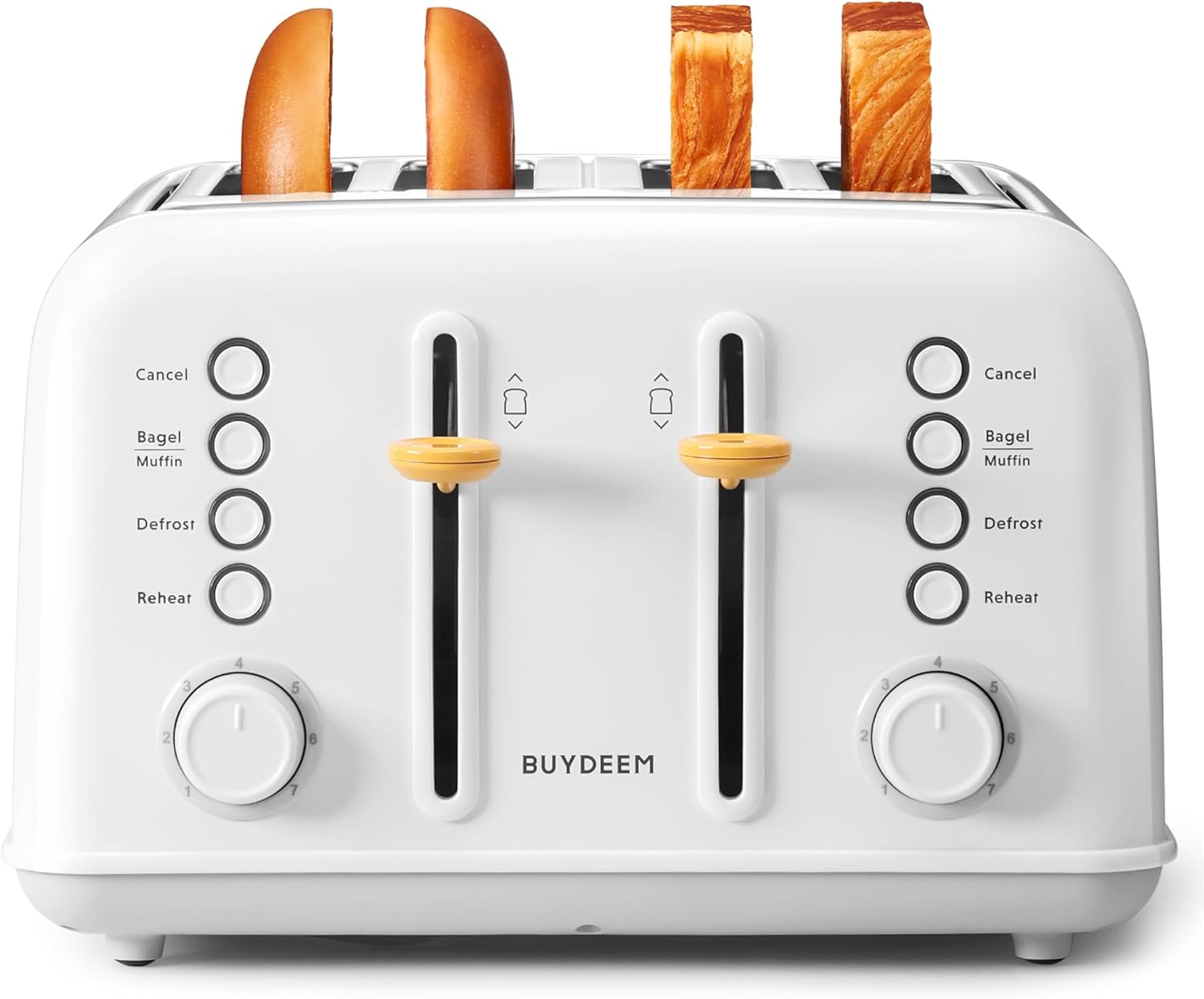 BUYDEEM DT640 4-Slice Toaster with Extra Wide Slots and More