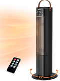 1500W Electric Heater, 12ft/s with Remote, 75 Oscillation - PTC for Large Space