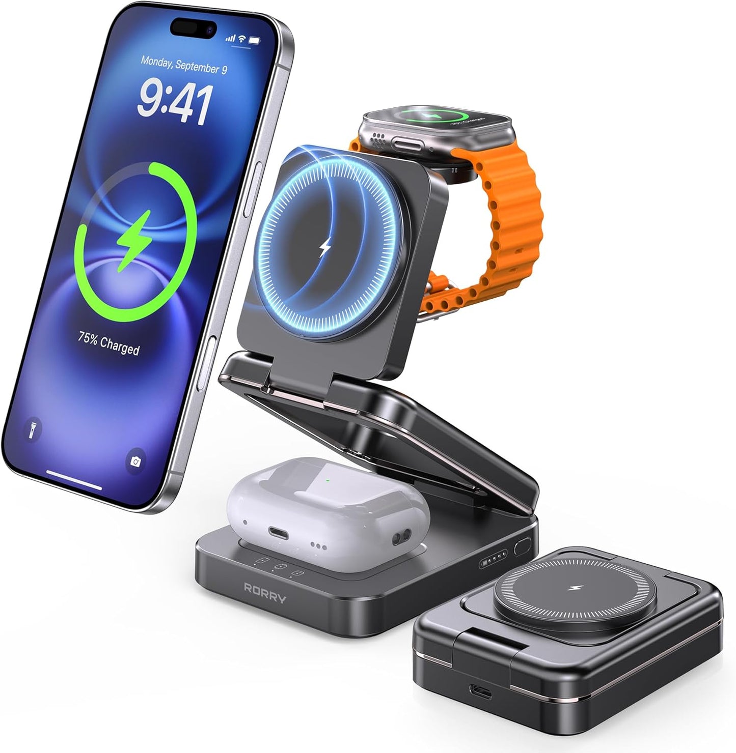 3 in 1 Charging Station for Apple Devices - Portable Power Bank