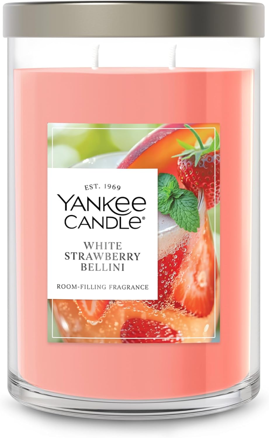 Yankee Candle Large Tumbler White Strawberry Bellini 20 oz