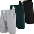 Men's 9ft French Terry Casual Lounge Sweat Shorts 3 Pack - Slim Fit