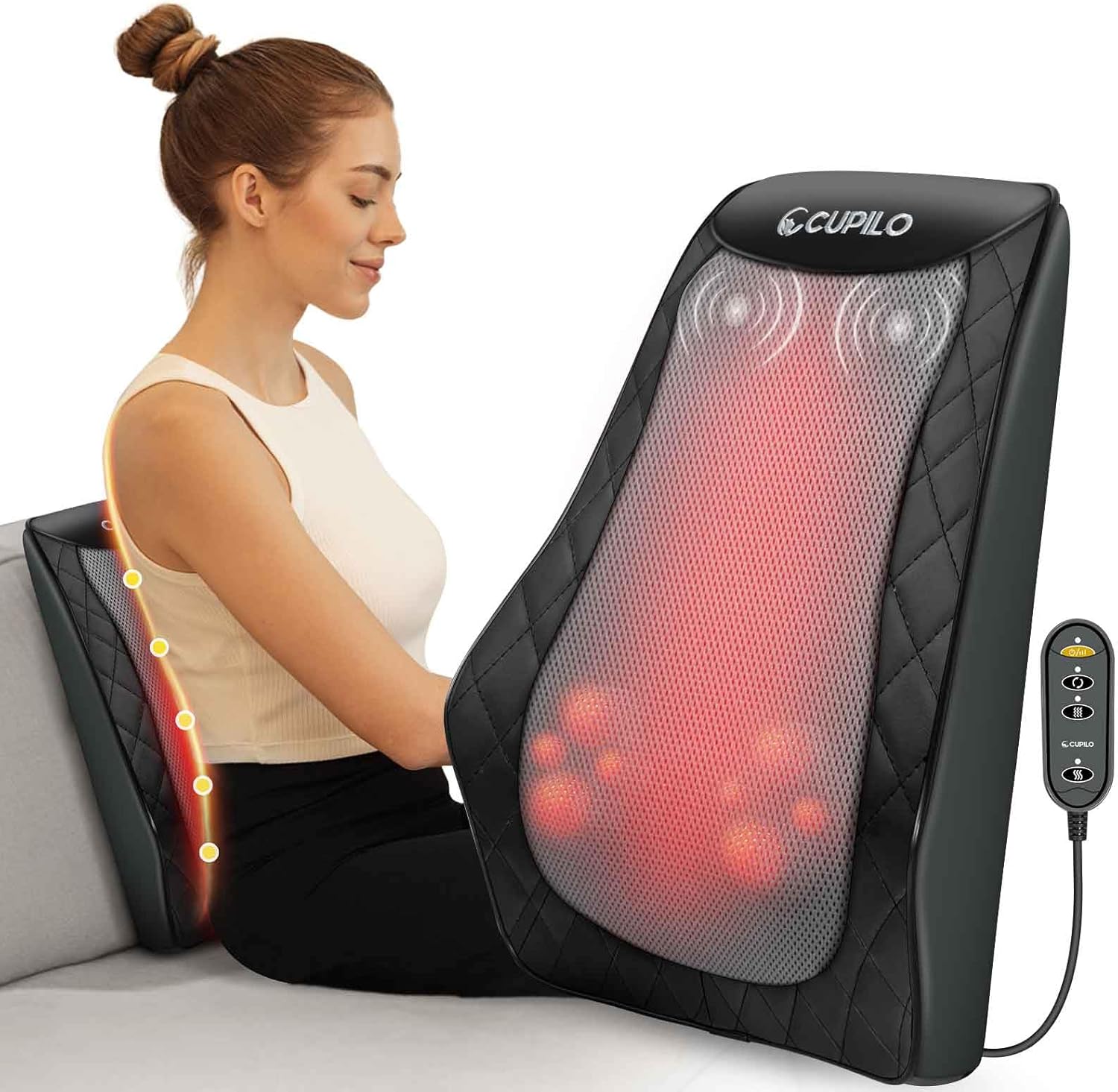 Deep Tissue Heated Massage Pillow - Pain Relief for Men & Women