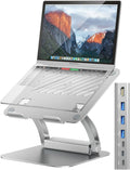 tounee Laptop Stand with Detachable USB-C Hub - Ergonomic 4K Dock