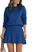 Tankaneo Womens Skirt 2 Piece Sweater Set - Versatile Knit Two-Piece