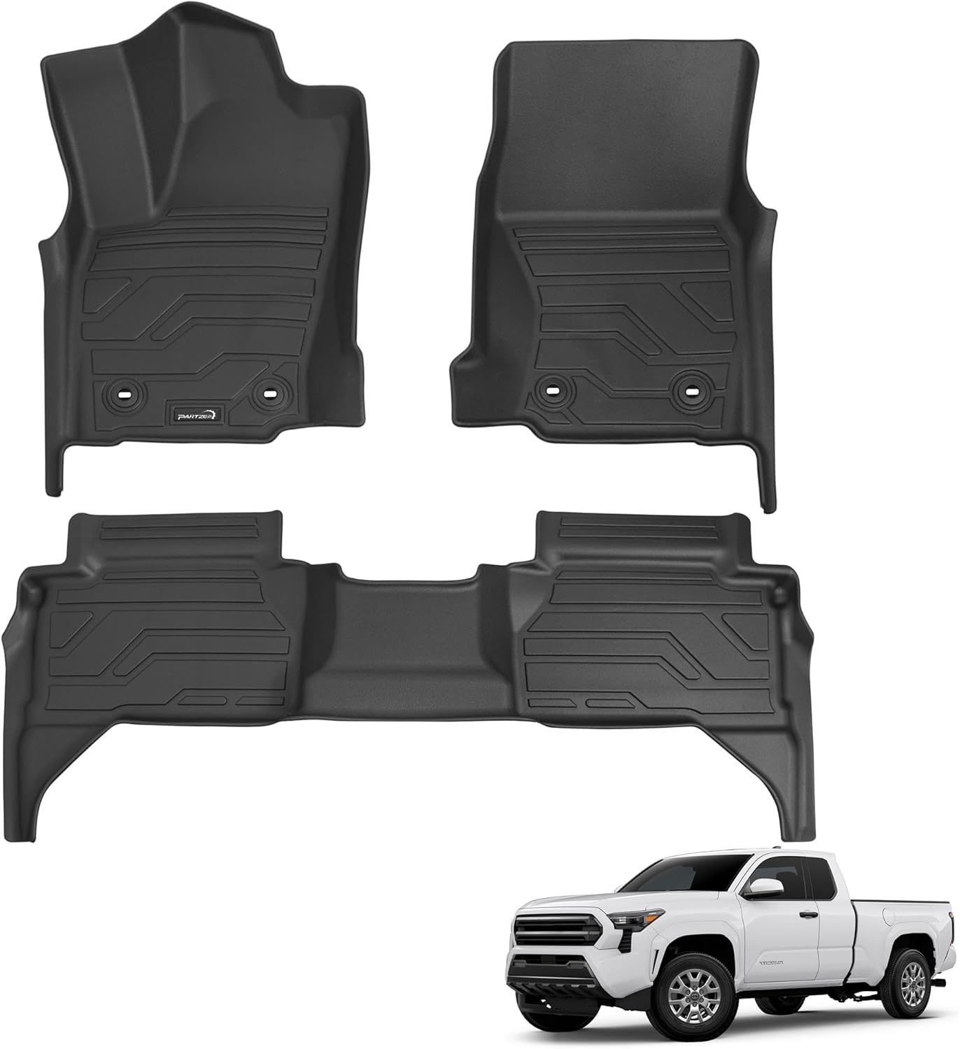 Custom Fit All-Weather Floor Mats for Toyota Tacoma 2024 2025 2026