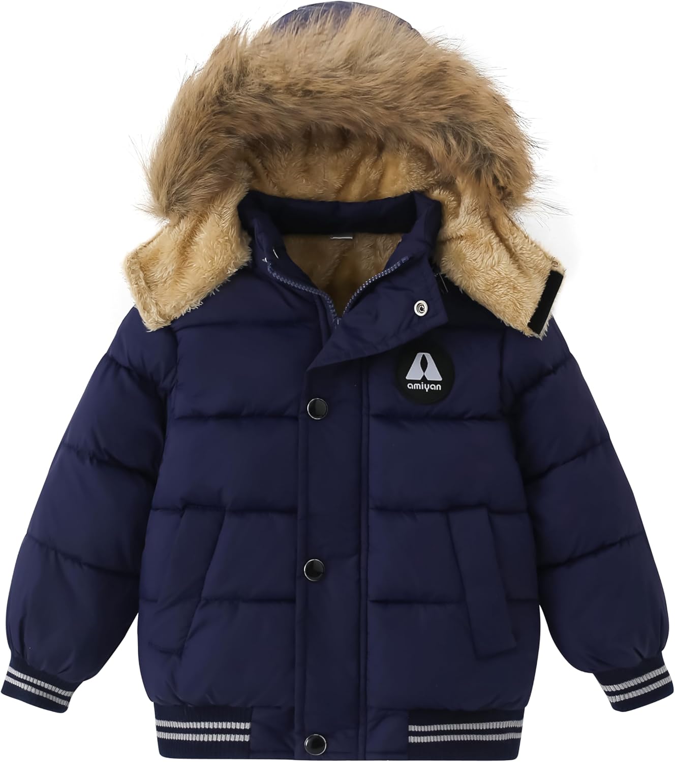 Toddler Down Winter Coat for Boys Girls - Warm Fleece Jacket