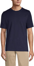Lands' End Men's Super-T Short Sleeve T-Shirt - Durable Comfort 100%