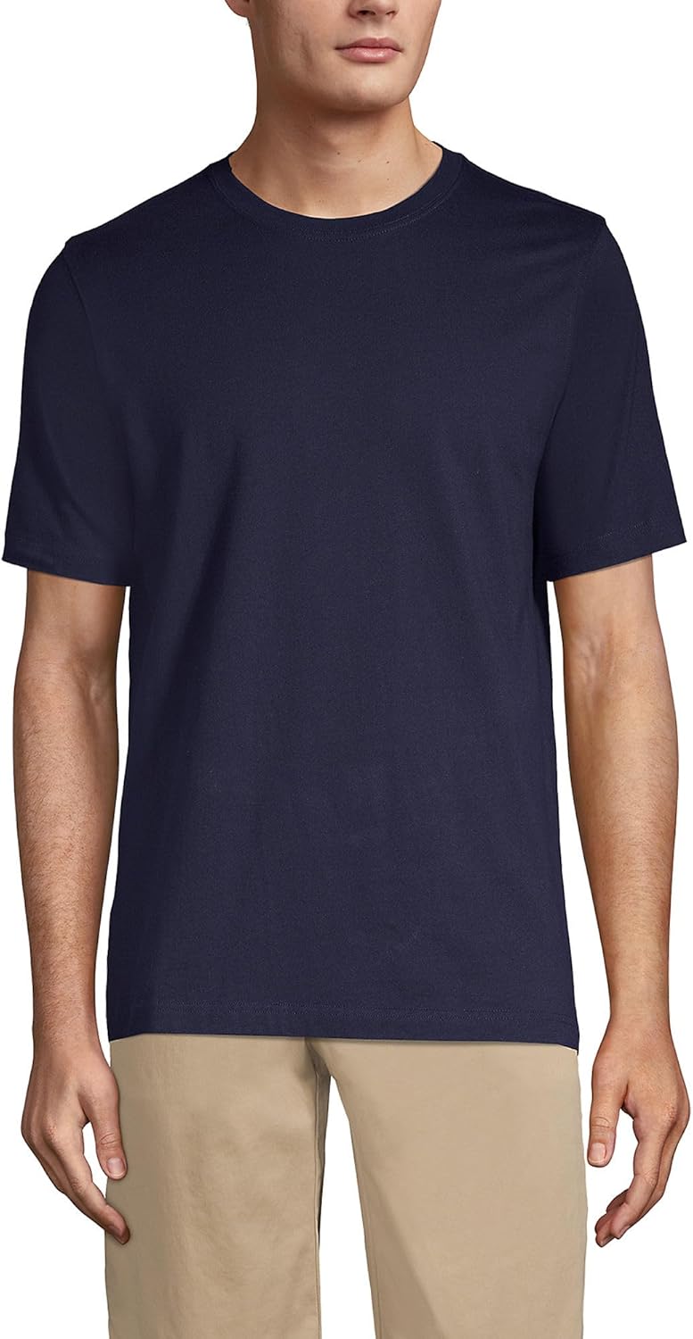 Lands' End Men's Super-T Short Sleeve T-Shirt for Comfort