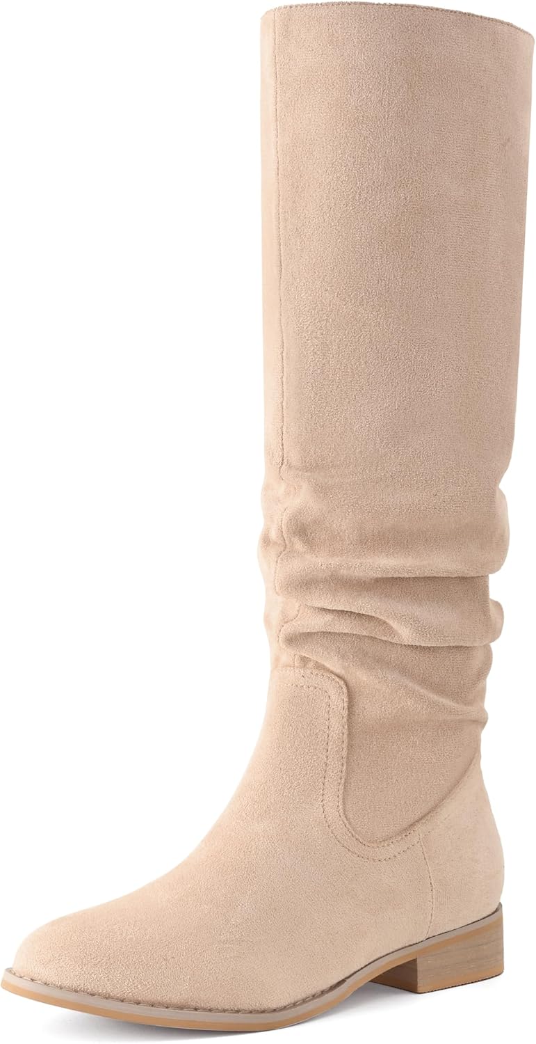Shoe'N Tale Women's Knee High Boots with Side Zipper for Style