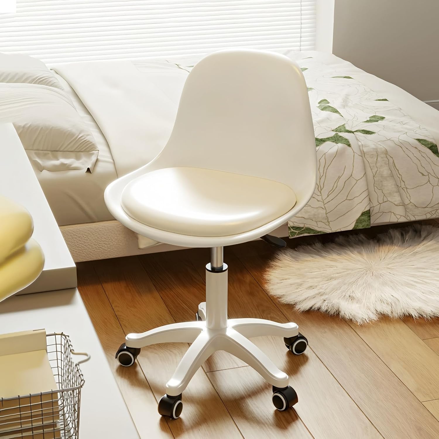 Small Desk Chair with Soft Padded Cushion for Home Office Use