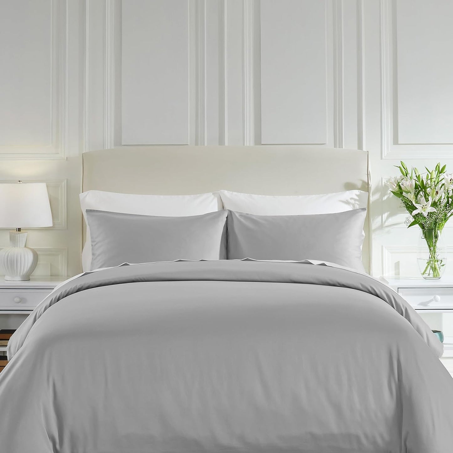 California Design Den 3 Pc Duvet Cover Set for Queen Size Beds