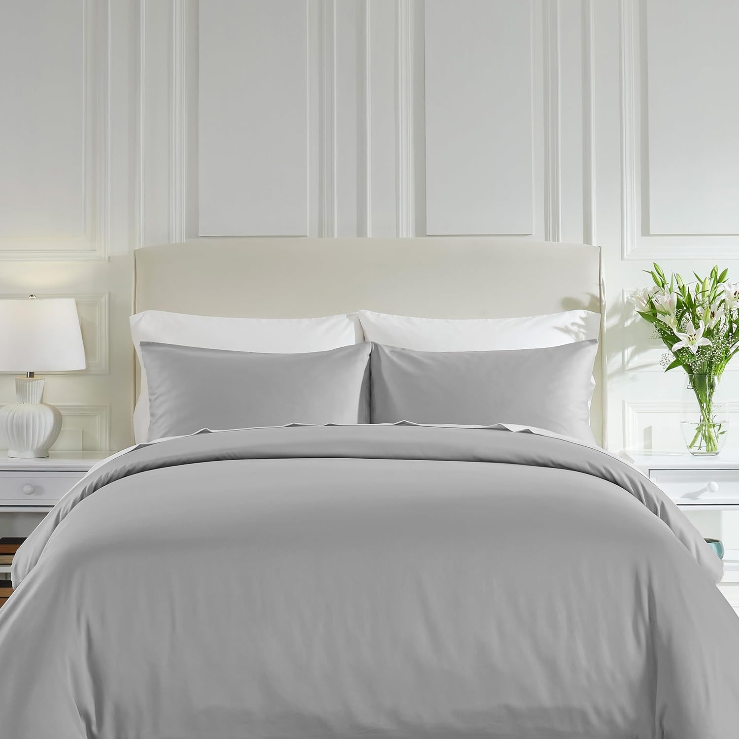 California Design Den 3 Pc Duvet Cover Set for Queen Size Beds