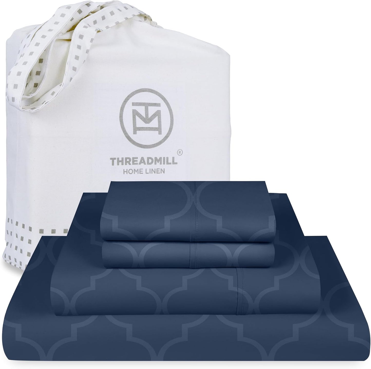Threadmill 100% Cotton King Size Sheets Set for Ultimate Comfort