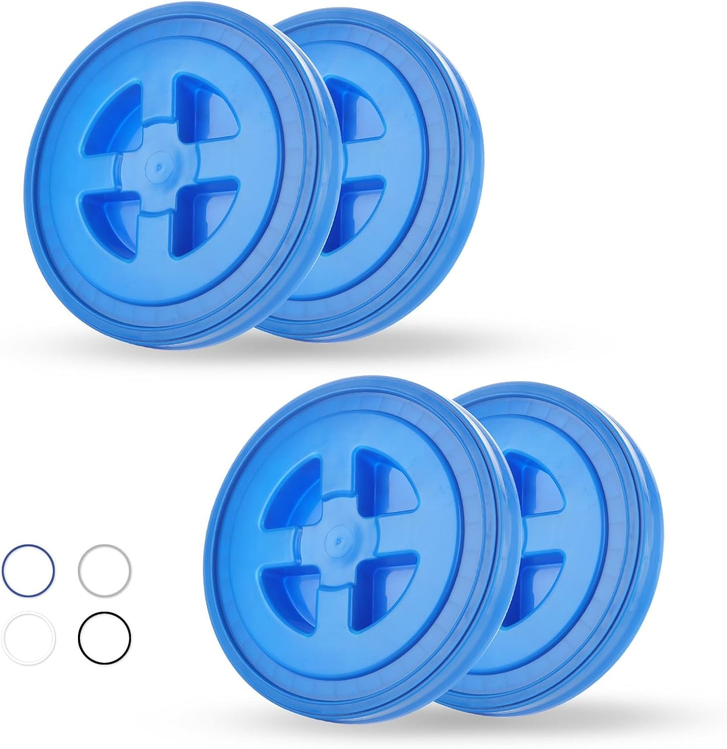 4 Pieces 5 Gallon Gamma Seal Lids for Food Storage and More