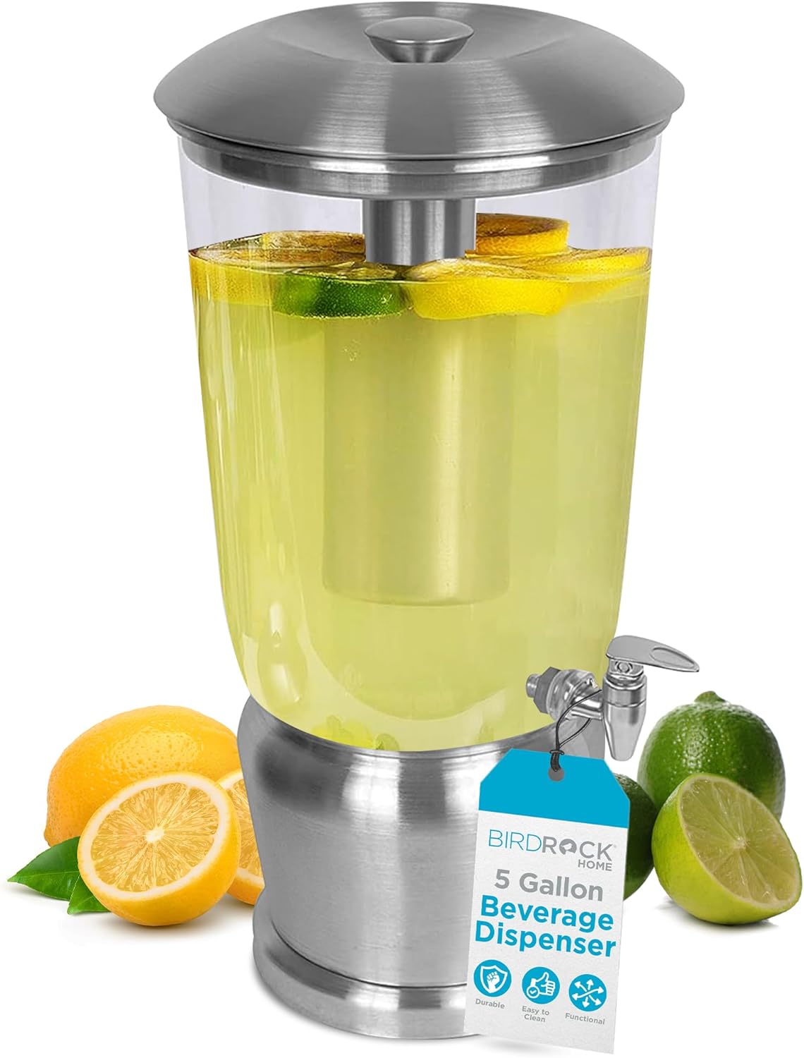 5 Gallon Stainless Steel Beverage Dispenser for Any Event