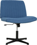 FDW Criss Cross Armless Office Chair - Wide Seat, Swivel Comfort