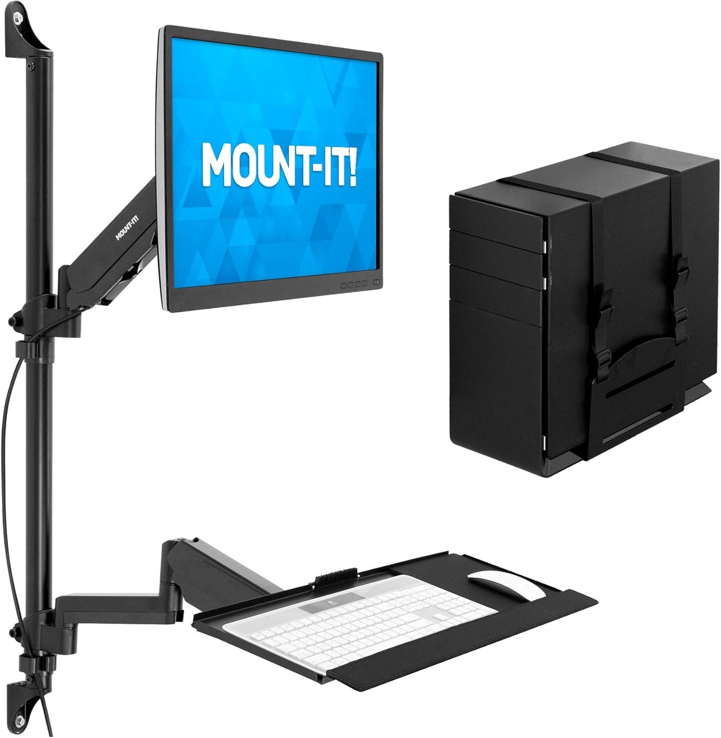 Mount-It! Wall Mount Workstation - Adjustable, Space-saving Solution!