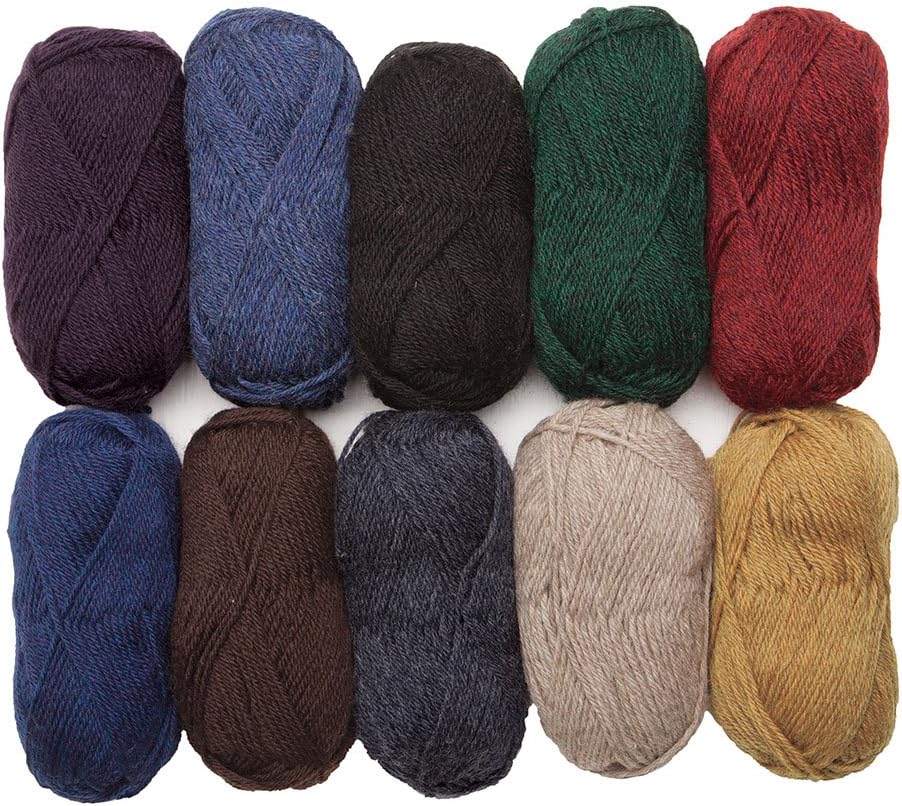 Knit Picks Wool of The Andes Yarn Pack - 10 Skeins of 100% Wool