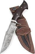 BIGCAT ROAR Leopard Hunter Handmade Damascus 12in Fixed Blade