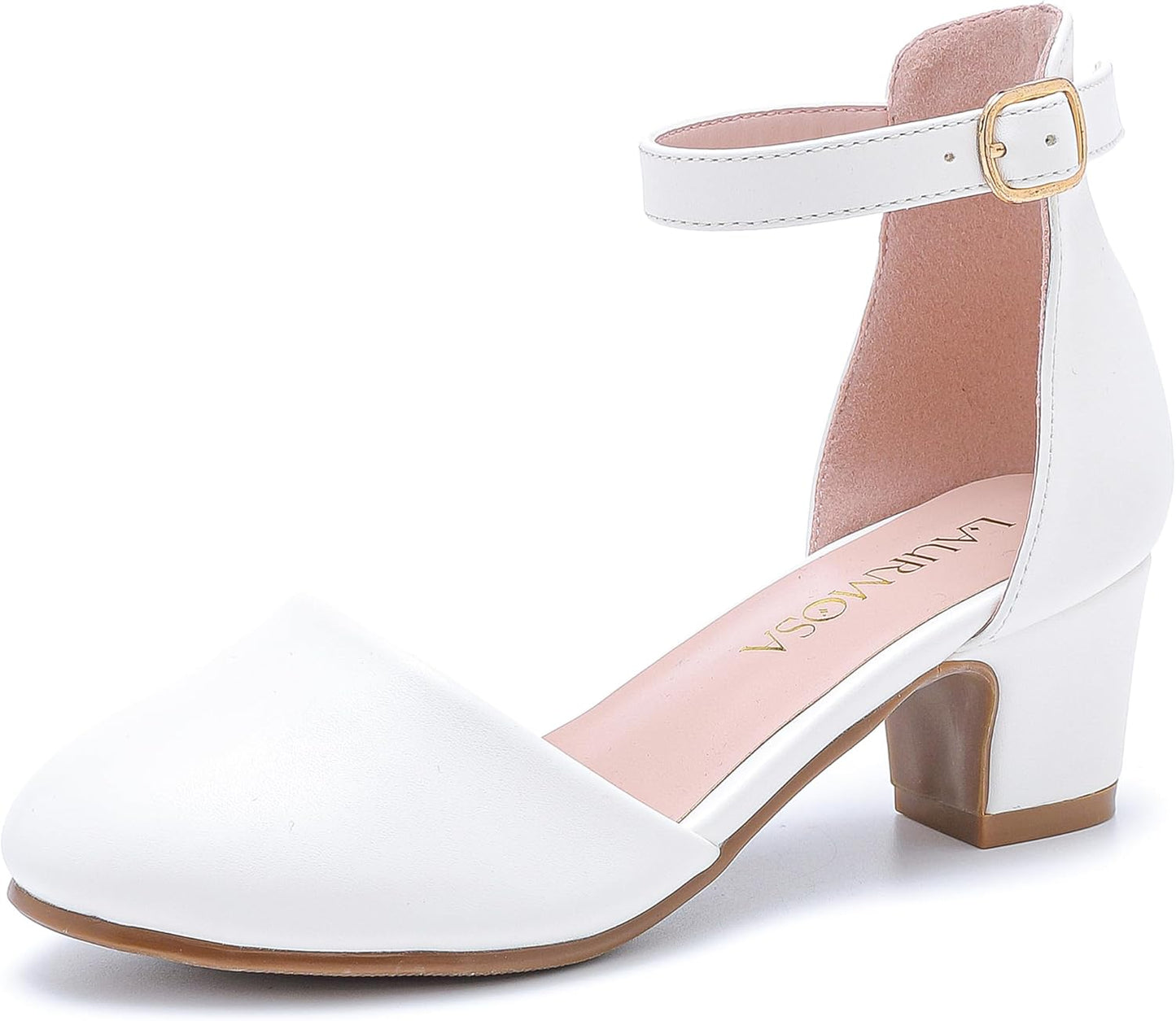 Girls Dress Shoes Closed Toe Chunky High Heels for Any Occasion